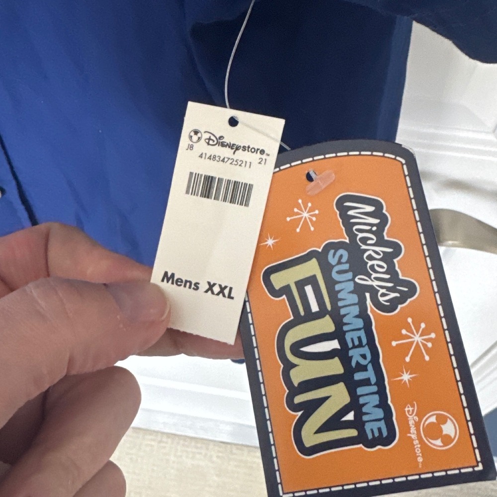 Disney Store Mickey Mouse Plaid Patchwork Blue Bu… - image 5